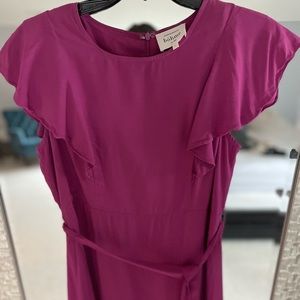 Purple flutter sleeve Bohme dress